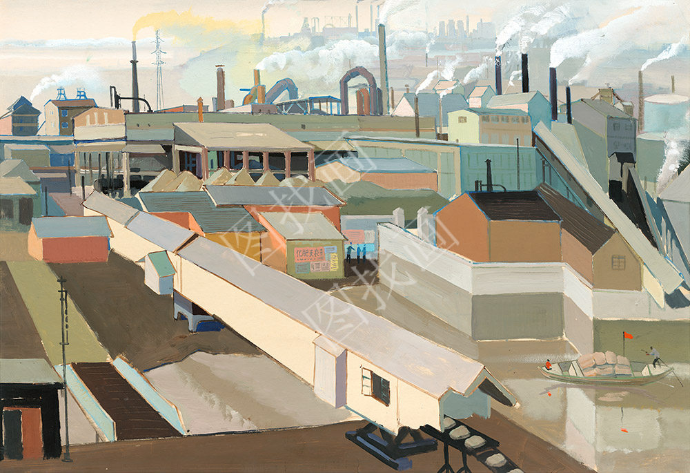 近现代 袁运甫-南京工业园 50x70cm